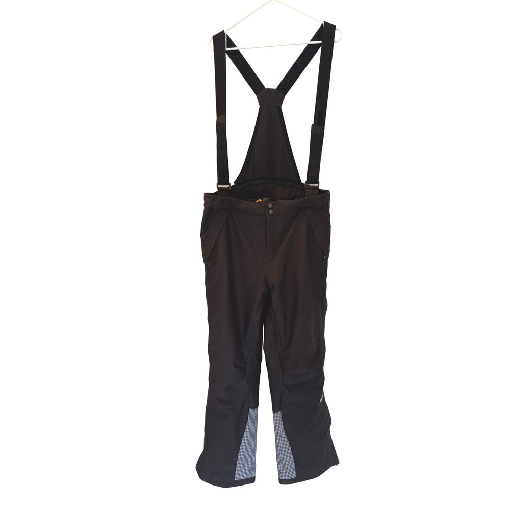 GoLite Castle Peak Zonal Ski Pant Black Suspenders Women L Waterproof Snow Pants
